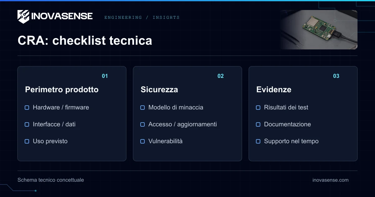 Checklist di conformità hardware al CRA dell'UE