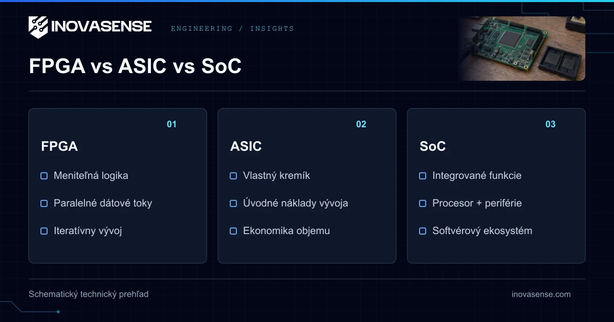 FPGA vs ASIC vs SoC: Inžiniersky rozhodovací sprievodca 2026 (s EÚ CRA súladom)